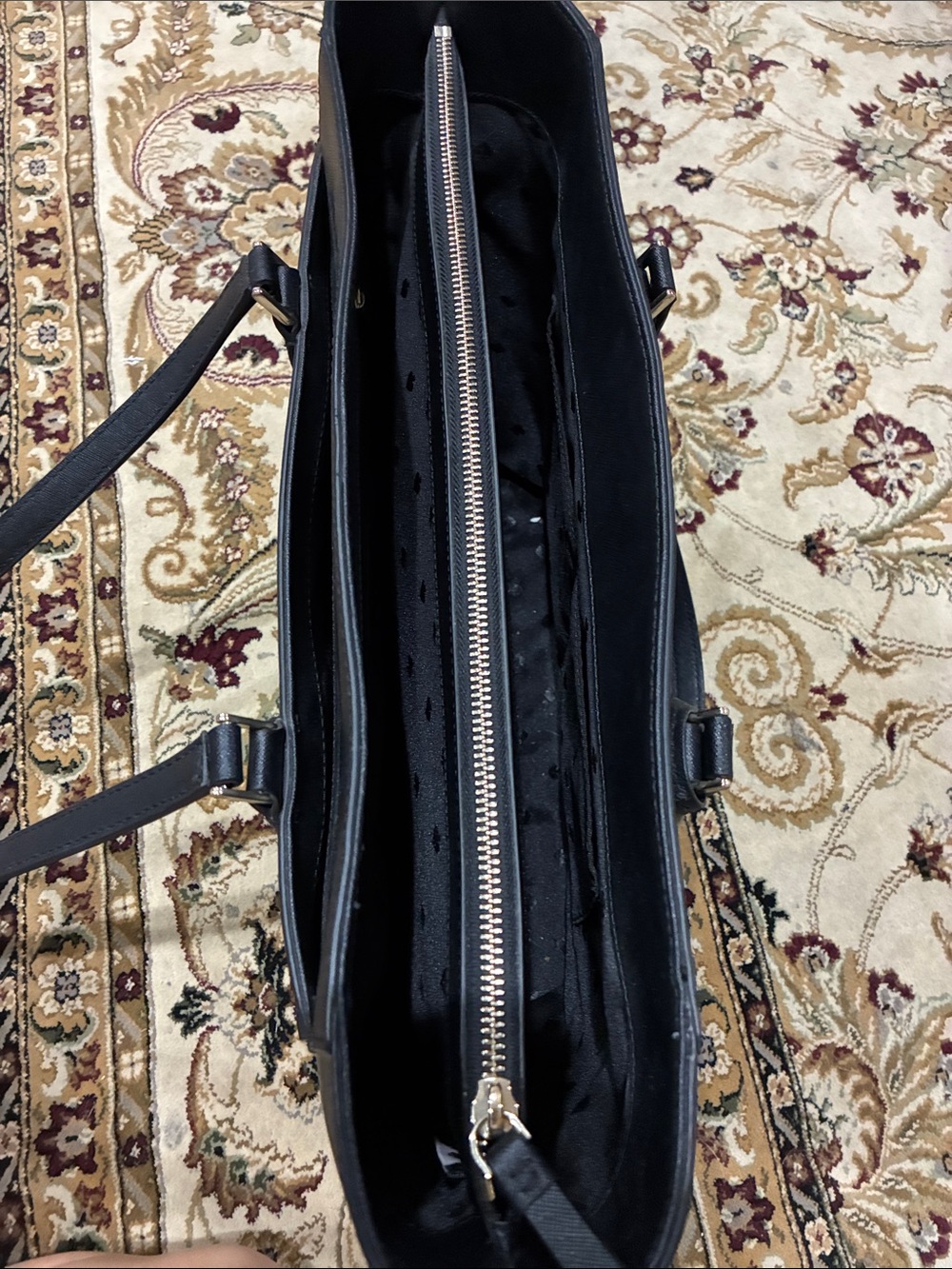 kate spade Black Saffiano Leather Tote with Luggage Tag - Picture 6 of 13